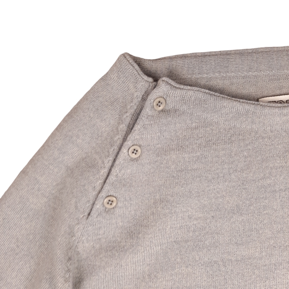 TOAST Button Shoulder Jumper UK 8 Marl Knit Grey/Beige - Picture 8 of 12